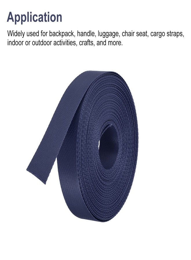 iCONY Flat Nylon Webbing Strap, 10 Metres, 0.7 mm Thickness, Used for Backpack, Handle, Luggage, Chair seat, Cargo Straps, Indoor or Outdoor Activities, Crafts, and More (Navy Blue, 1.5INCH 10METER) - Image 3